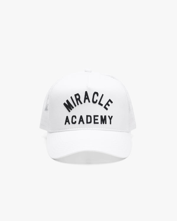 Miracle Academy Trucker Hat in White