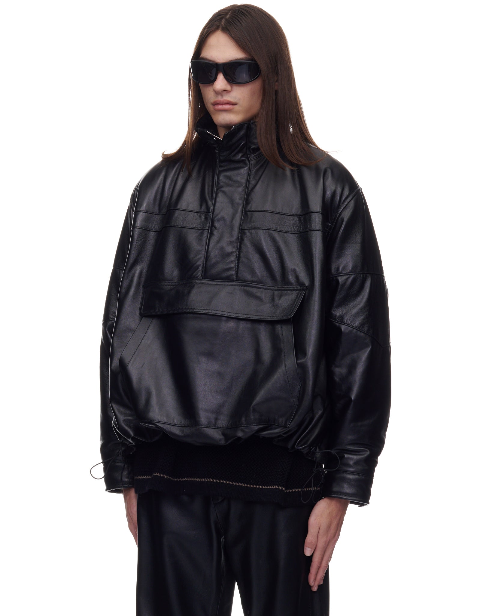 Leather Track Pullover