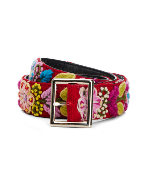 Crochet Floral Belt in Red – NAHMIAS