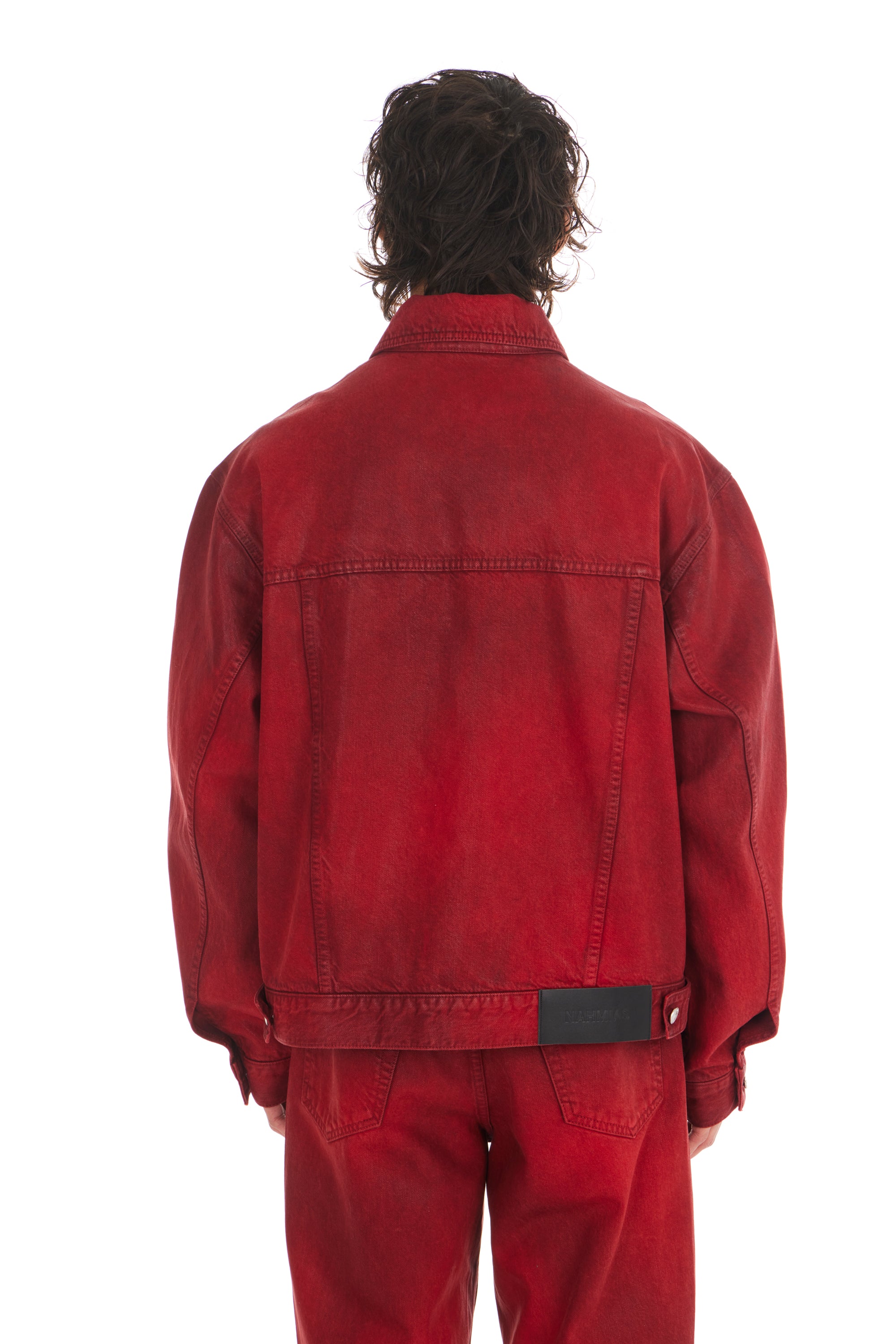 ジャケット・アウター no mass prod WAXED DENIM JACKET liltecca Waxed Denim Trucker Jacket Red – NAHMIAS