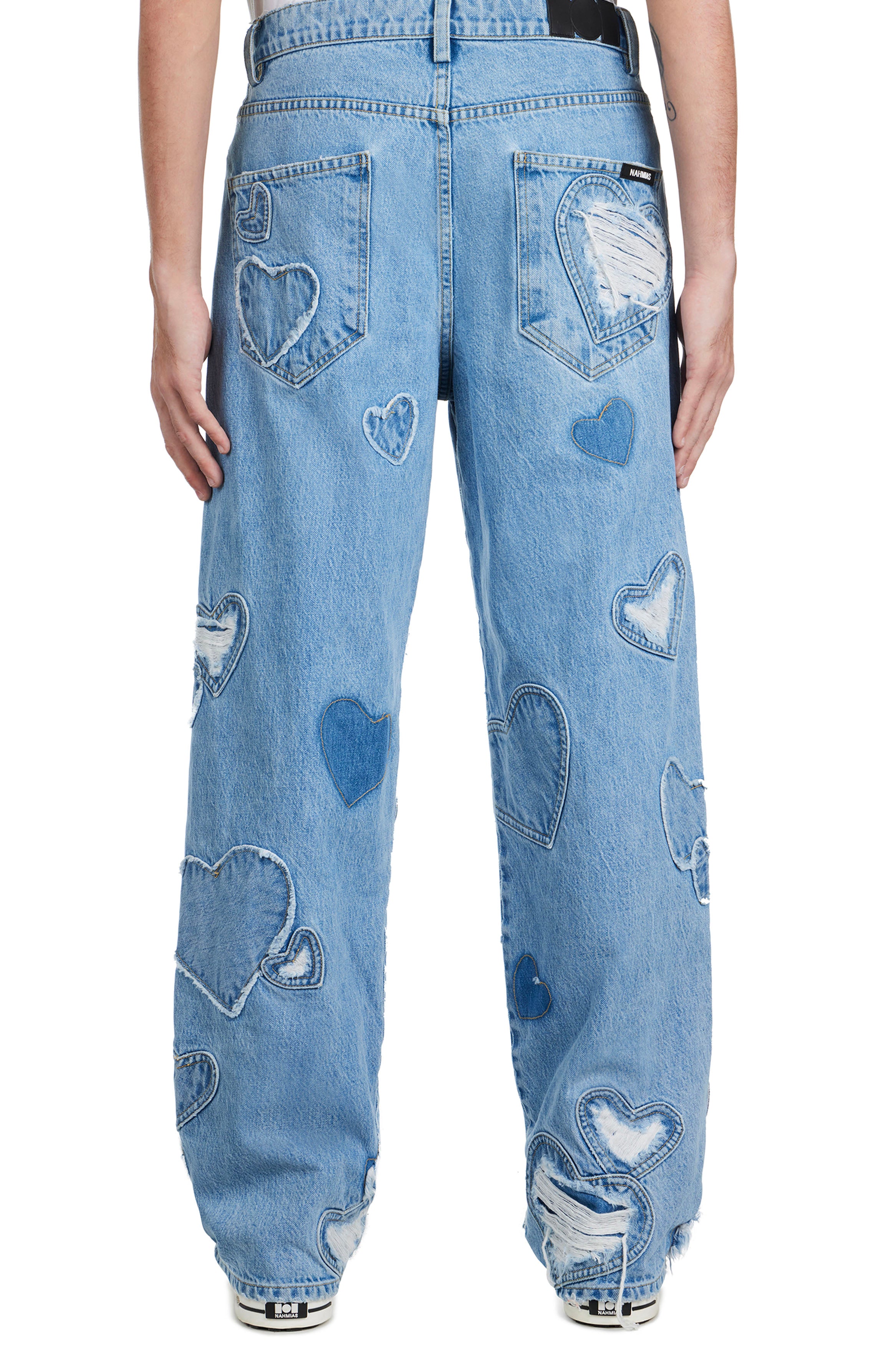 Denim Heart Patchwork Jeans