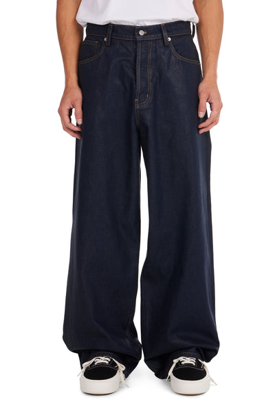 【mnem】Nav Washing Wide Denim Wide Jeans - Light Wash – Feature