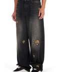 Beaded Sun Wide Jeans