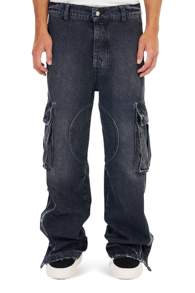 Denim Track Logo Cargos – NAHMIAS