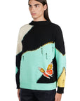 Butterfly Intarsia Crewneck