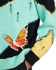 Butterfly Intarsia Crewneck