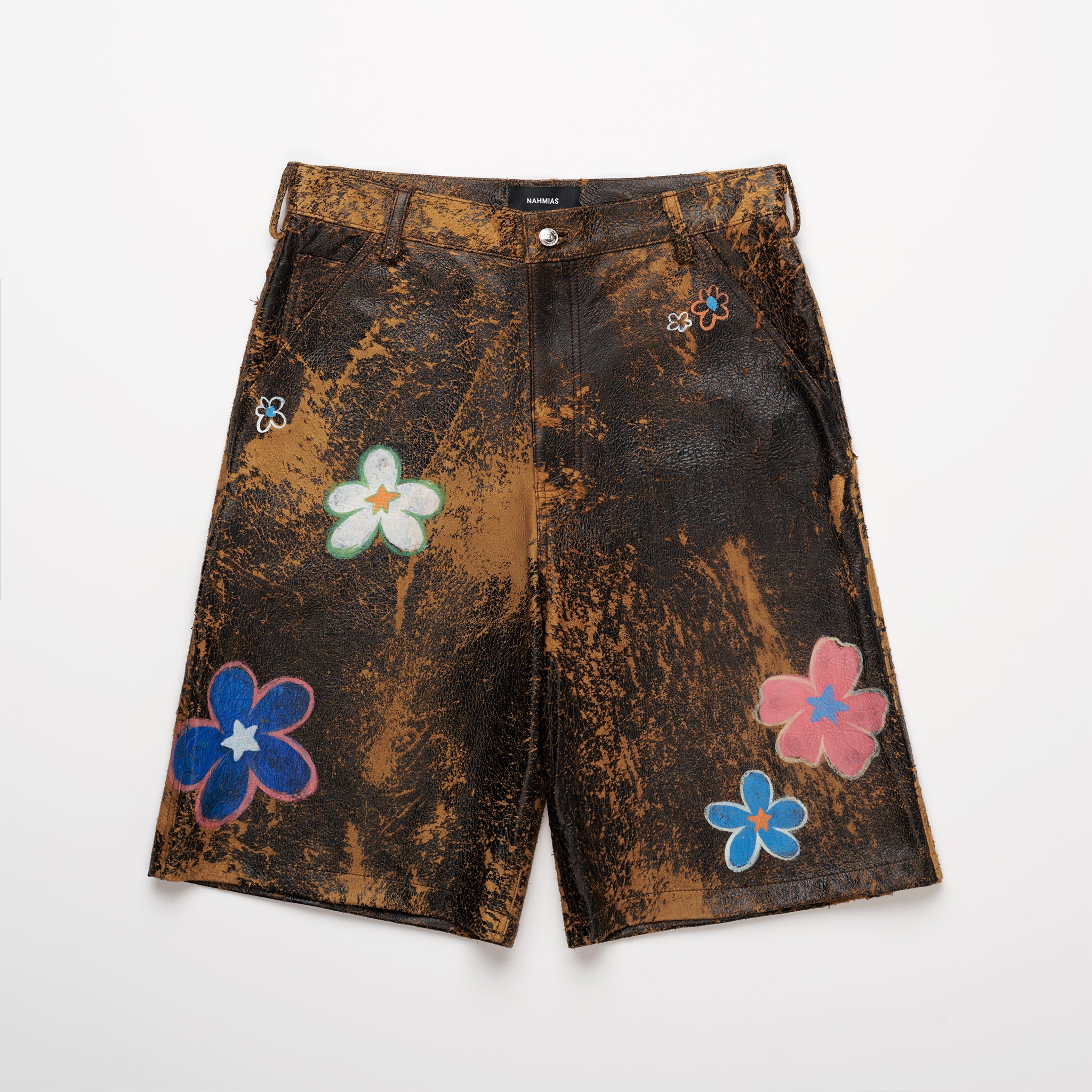 SUPER BLOOM LAMBSKIN CARPENTER SHORTS – NAHMIAS