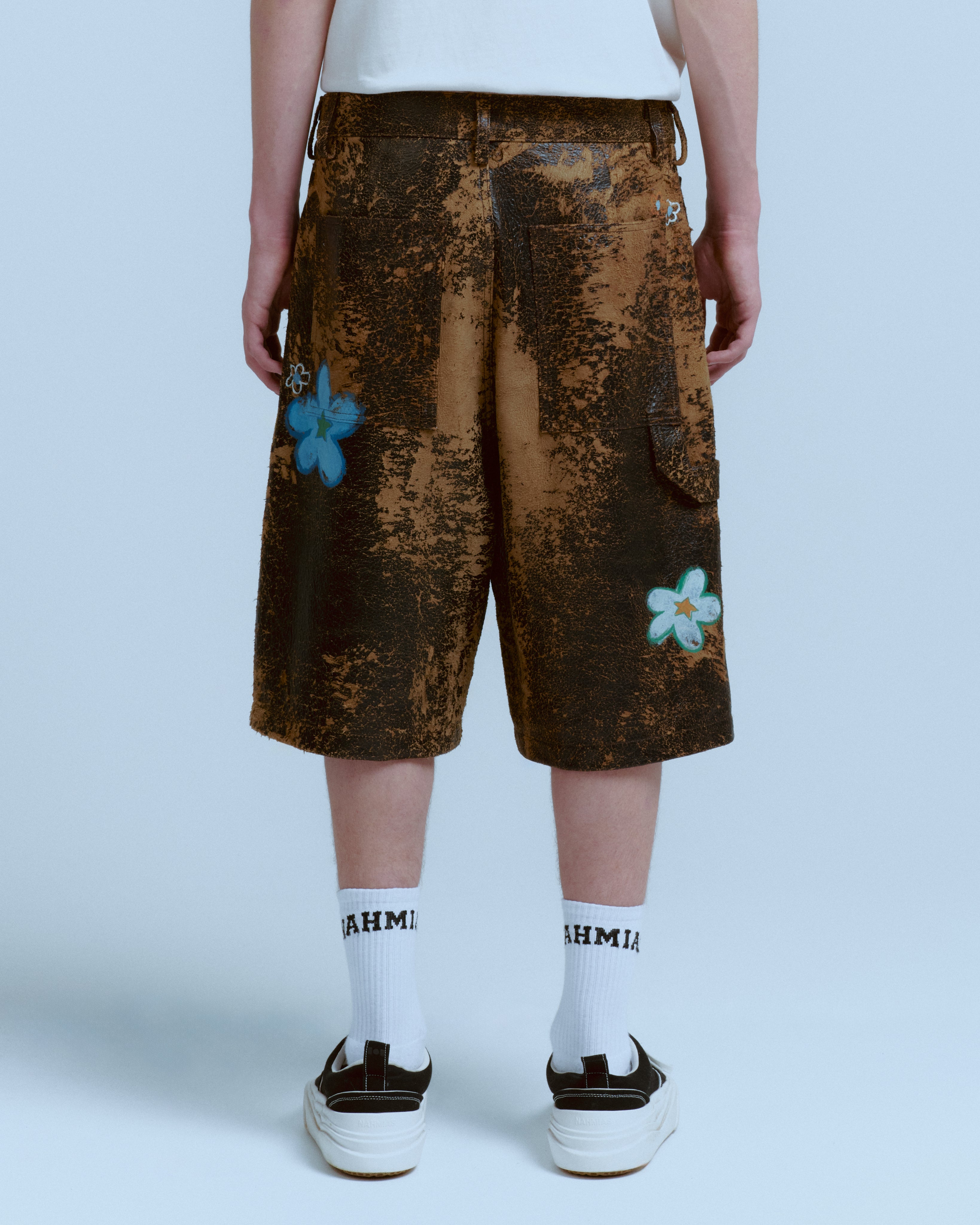 SUPER BLOOM LAMBSKIN CARPENTER SHORTS – NAHMIAS
