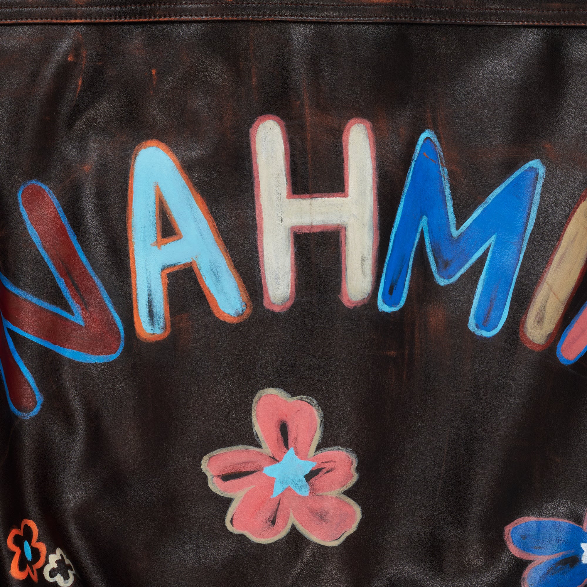 NAHMIAS PAINTED OVERSIZED LEATHER BOMBER