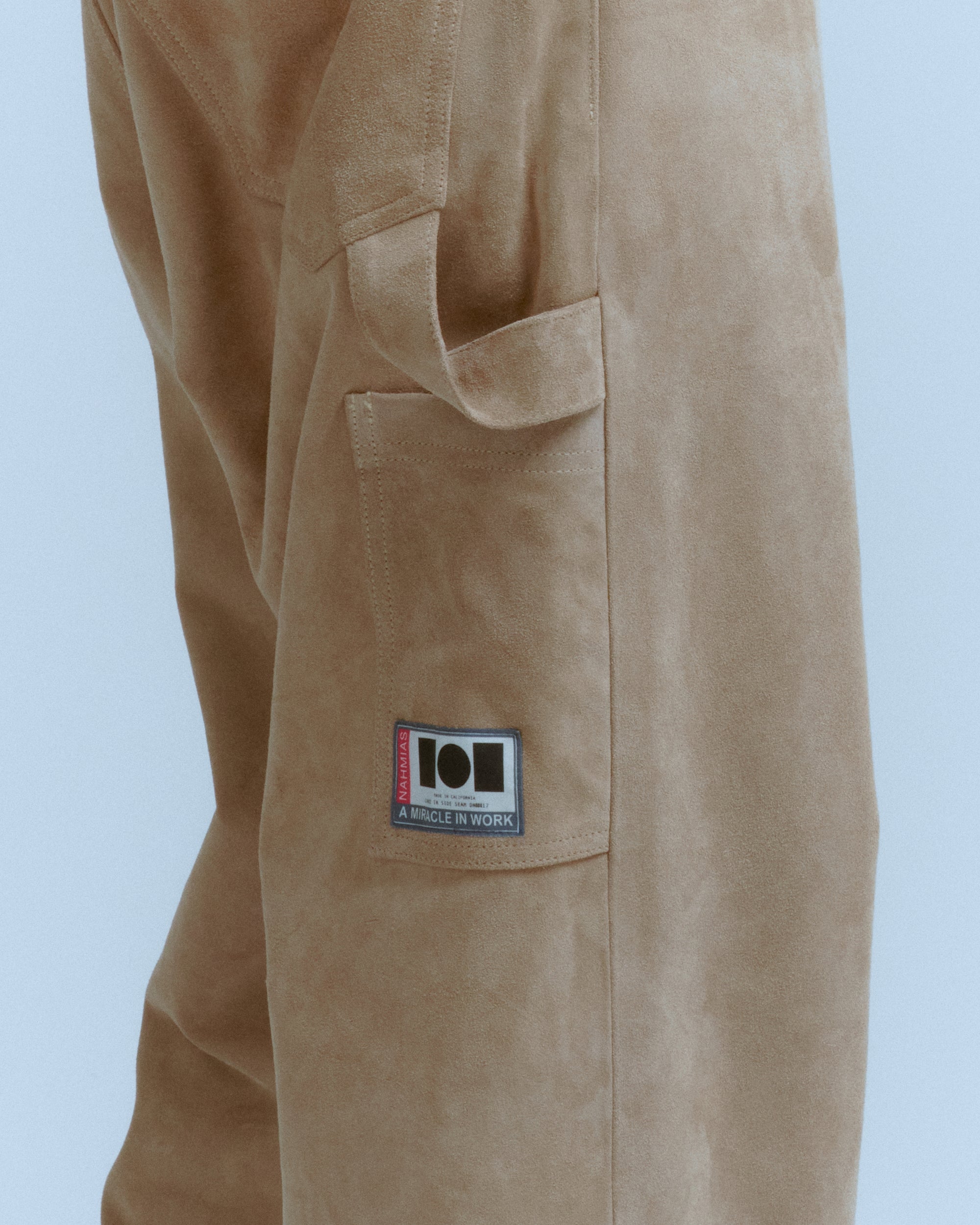 SUEDE BAGGY CARPENTER PANT