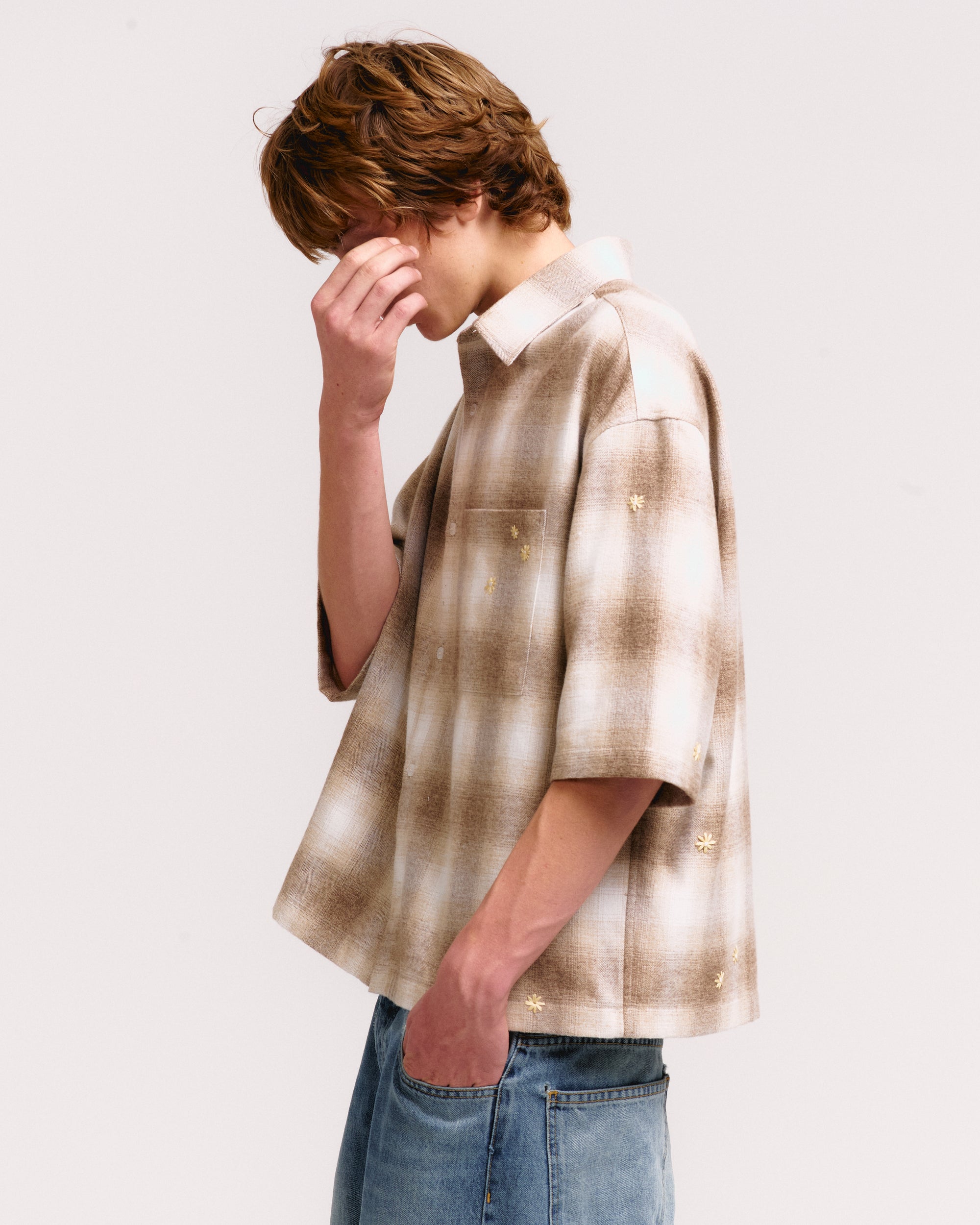 FLANNEL SS BUTTON UP