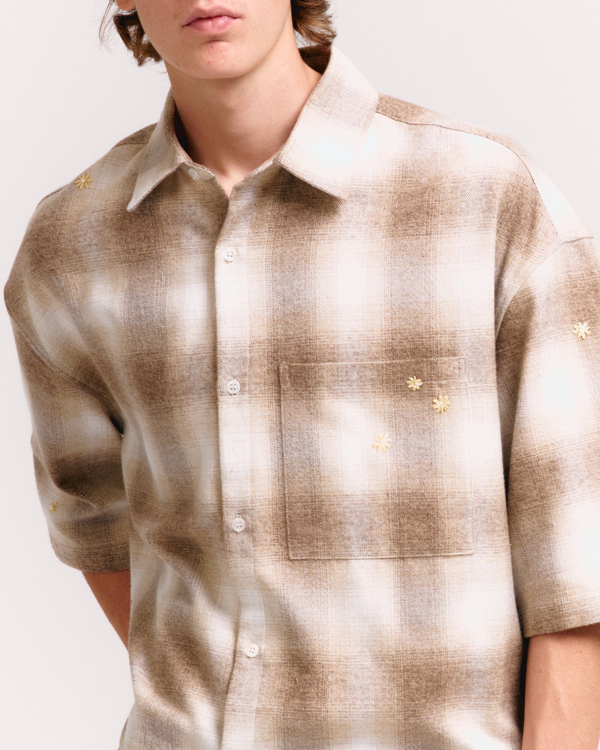 FLANNEL SS BUTTON UP