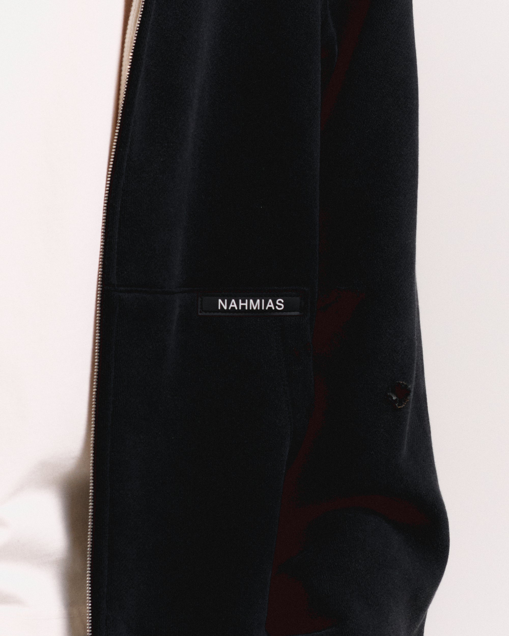 THERMAL LINED REPAIRED ZIP HOODIE