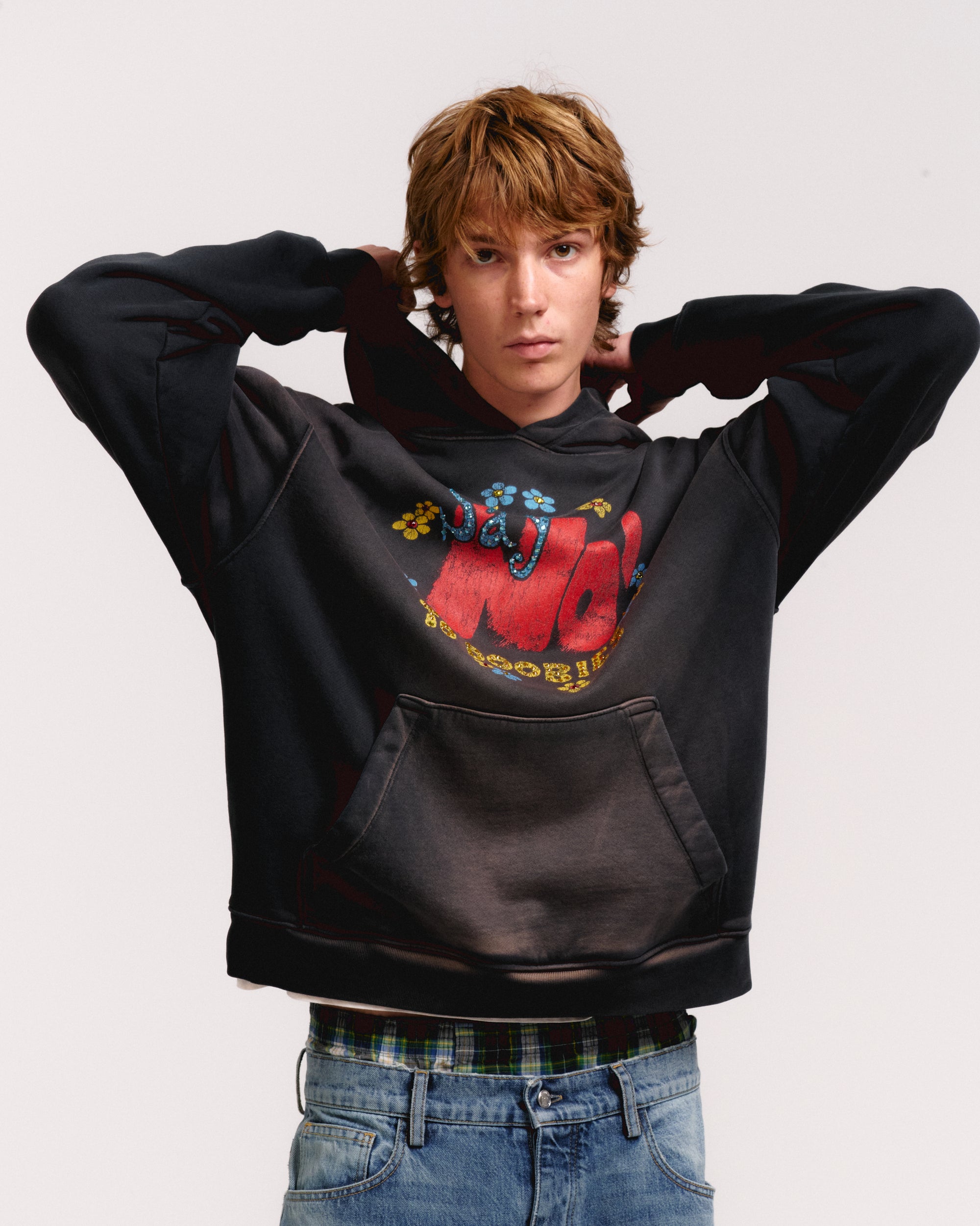 SAY NO CRYSTAL HOODIE