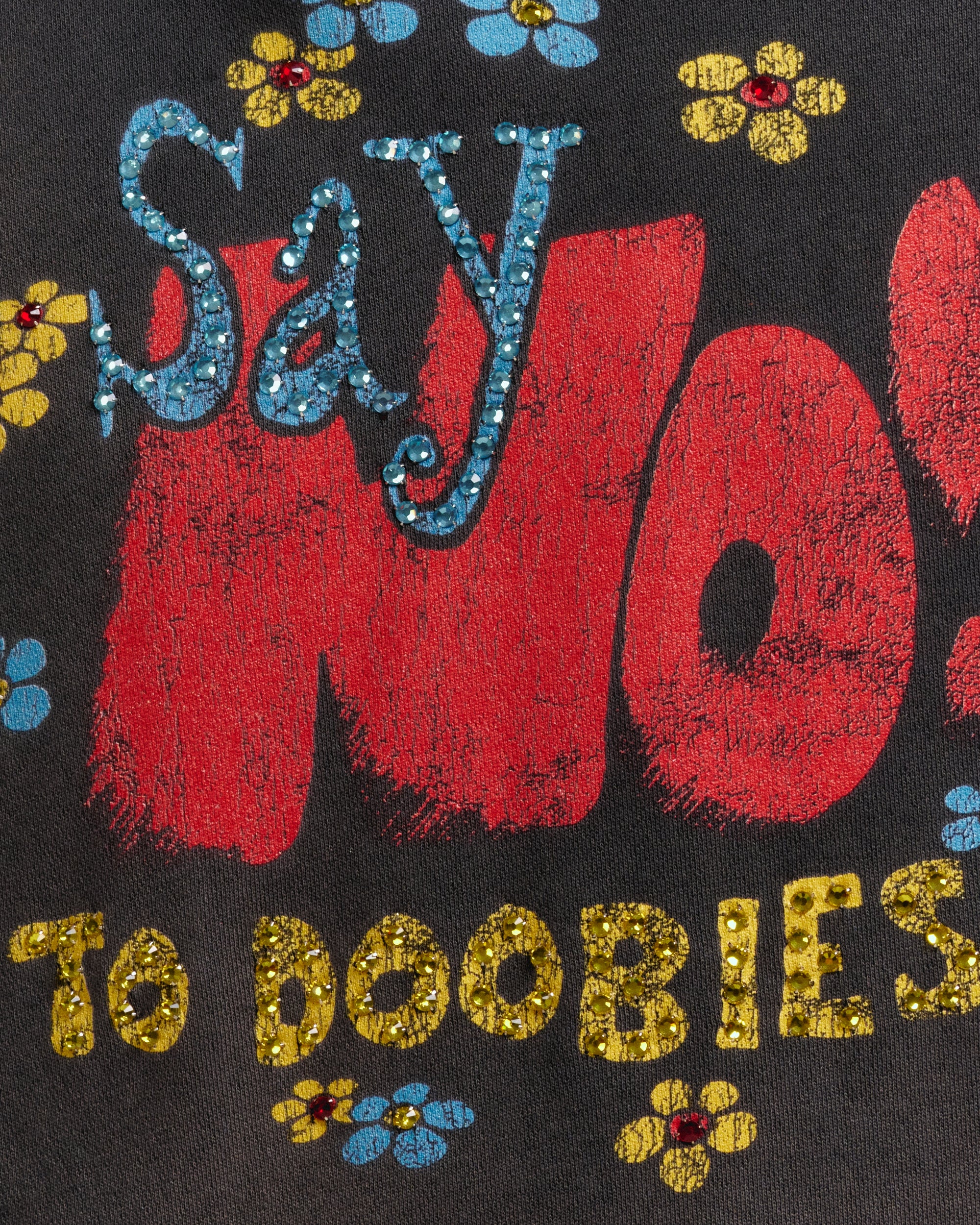 SAY NO CRYSTAL HOODIE