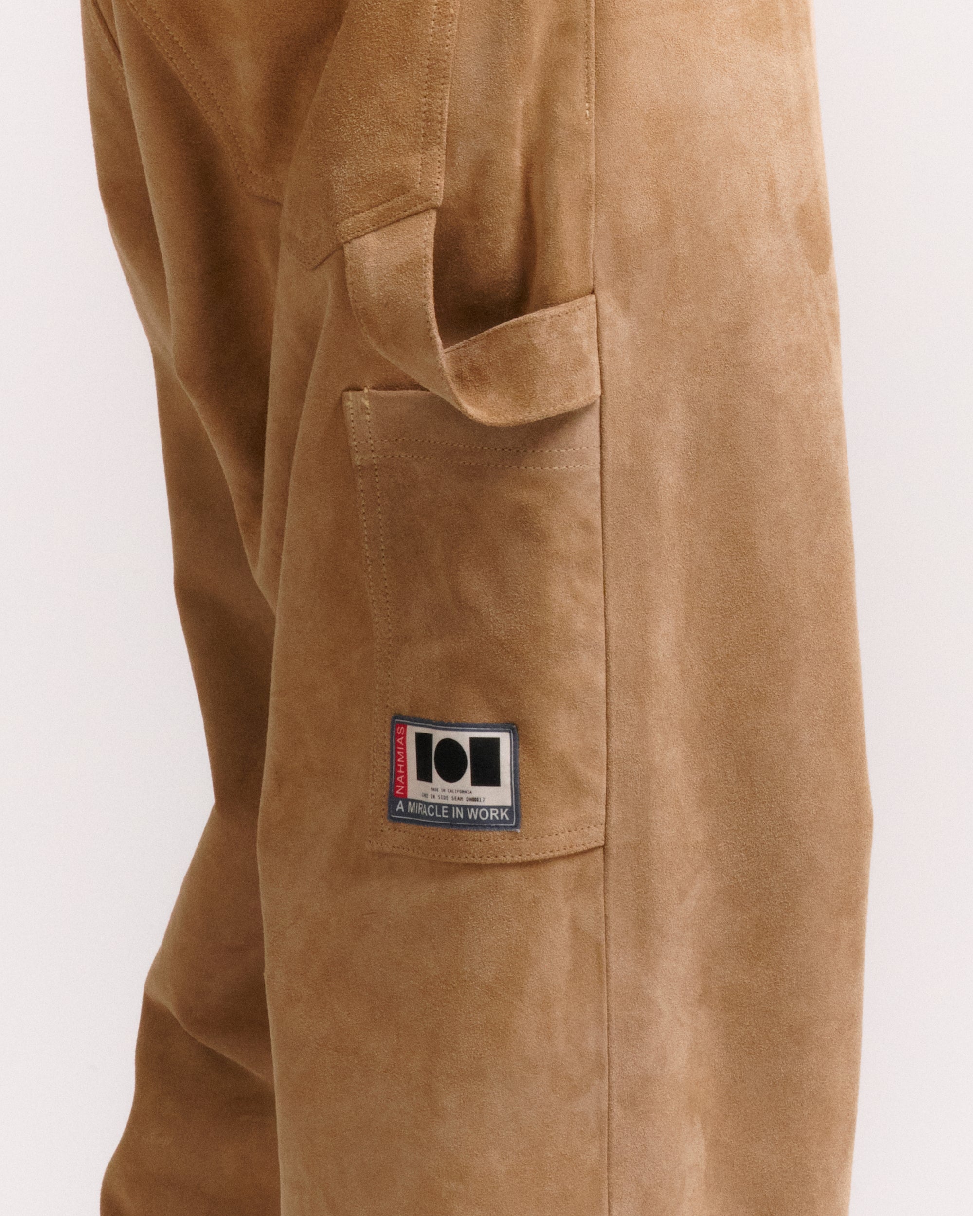 SUEDE BAGGY CARPENTER PANT
