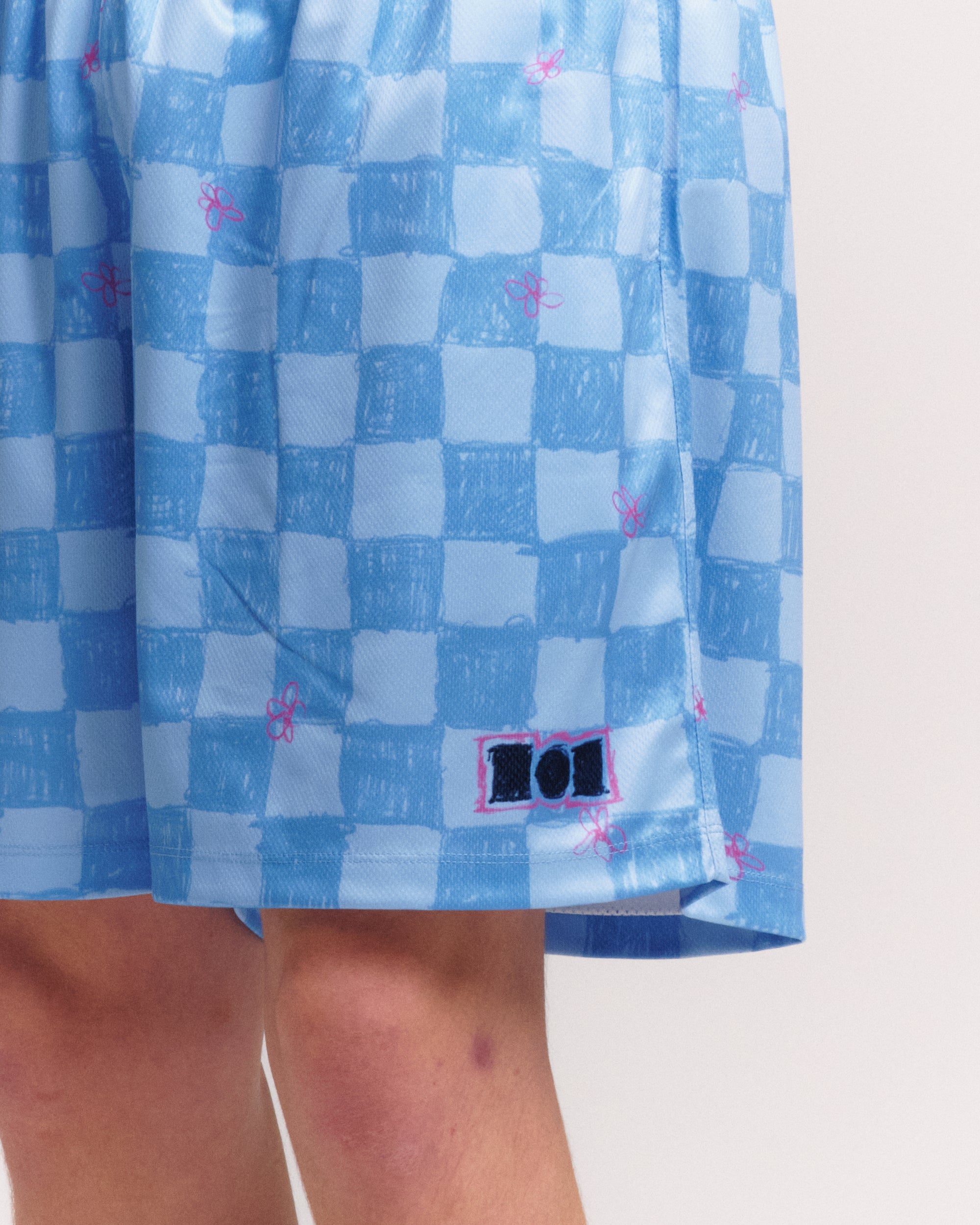 SCRIBBLE CHECK SOCCER SHORT