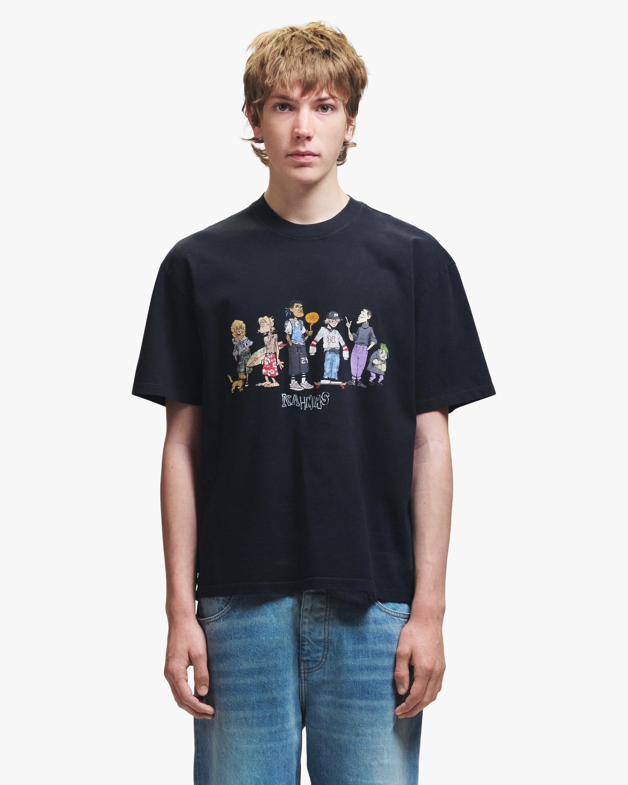 CARTOON WARNING BOXY TEE