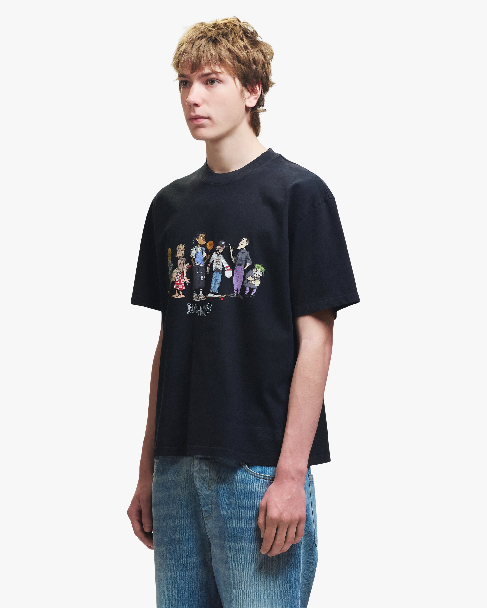 CARTOON WARNING BOXY TEE