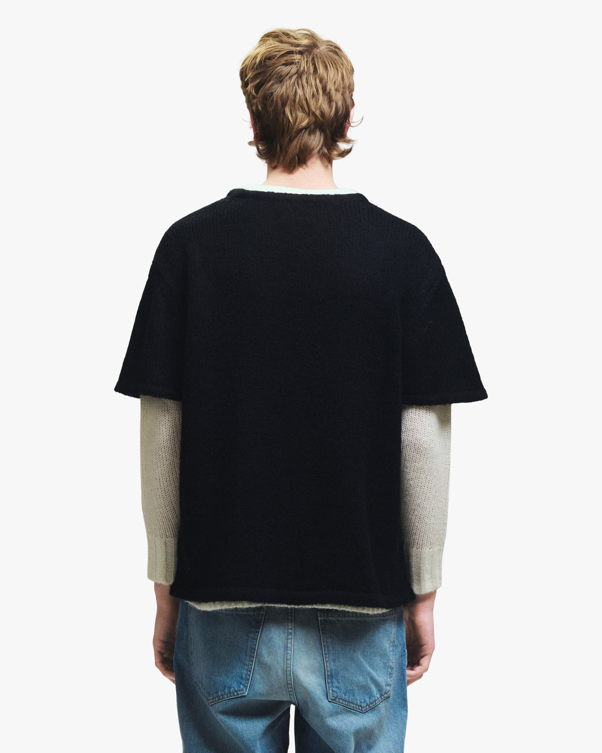 DOUBLE KNIT LAYERED SWEATER