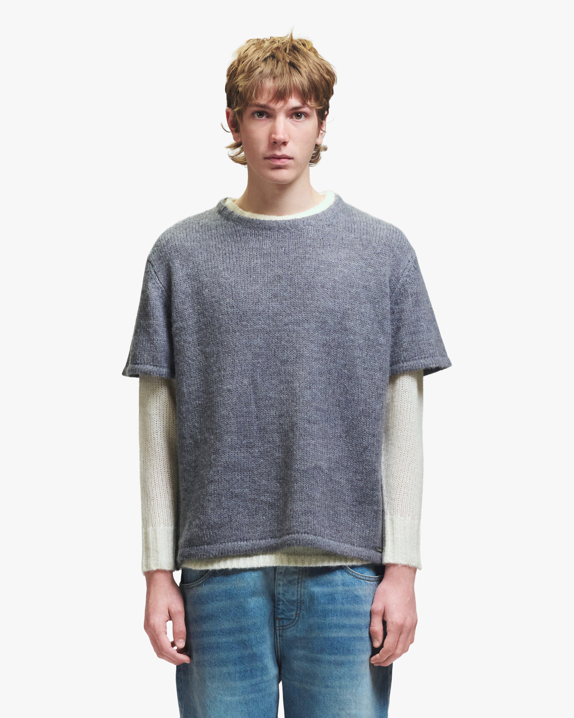 DOUBLE KNIT LAYERED SWEATER