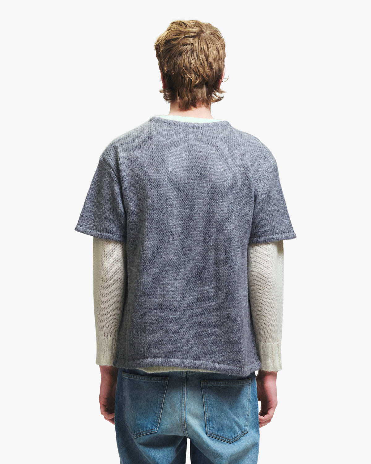 DOUBLE KNIT LAYERED SWEATER
