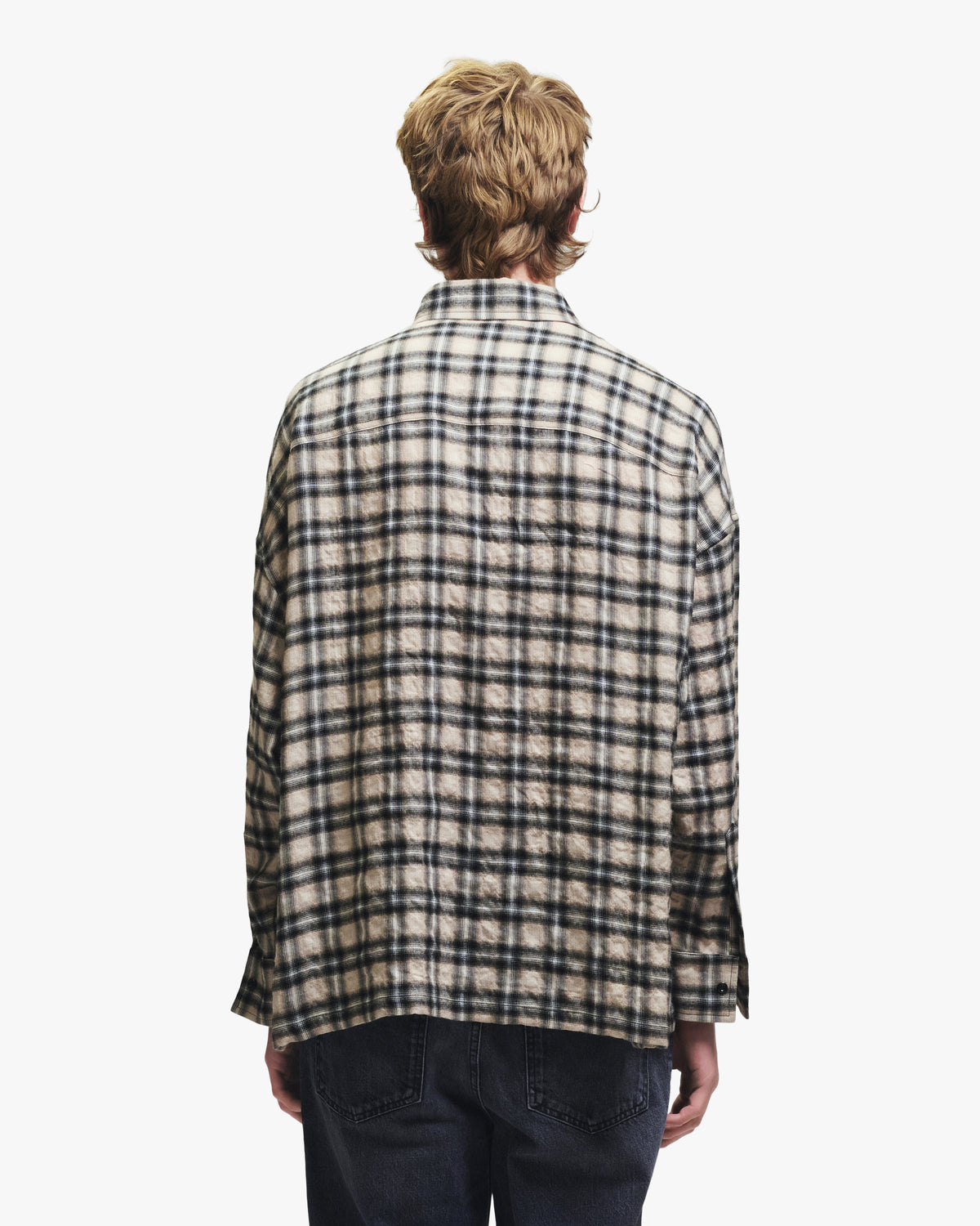 RELAXED LONG SLEEVE BUTTON UP SHIRT
