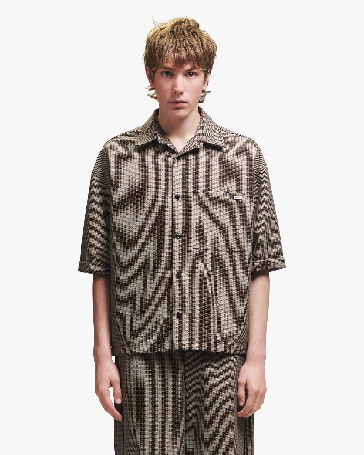 SUITING SHORT SLEEVE BUTTON UP