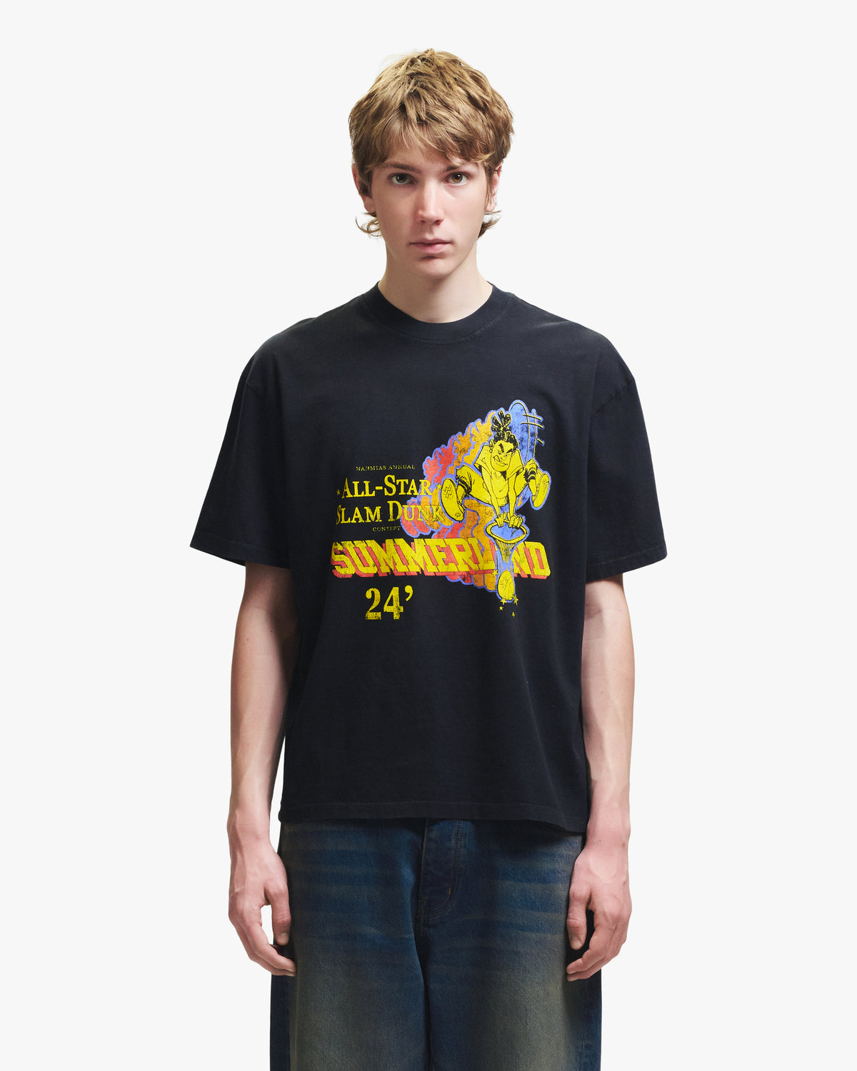 HOOPS CARTOON BOXY TEE