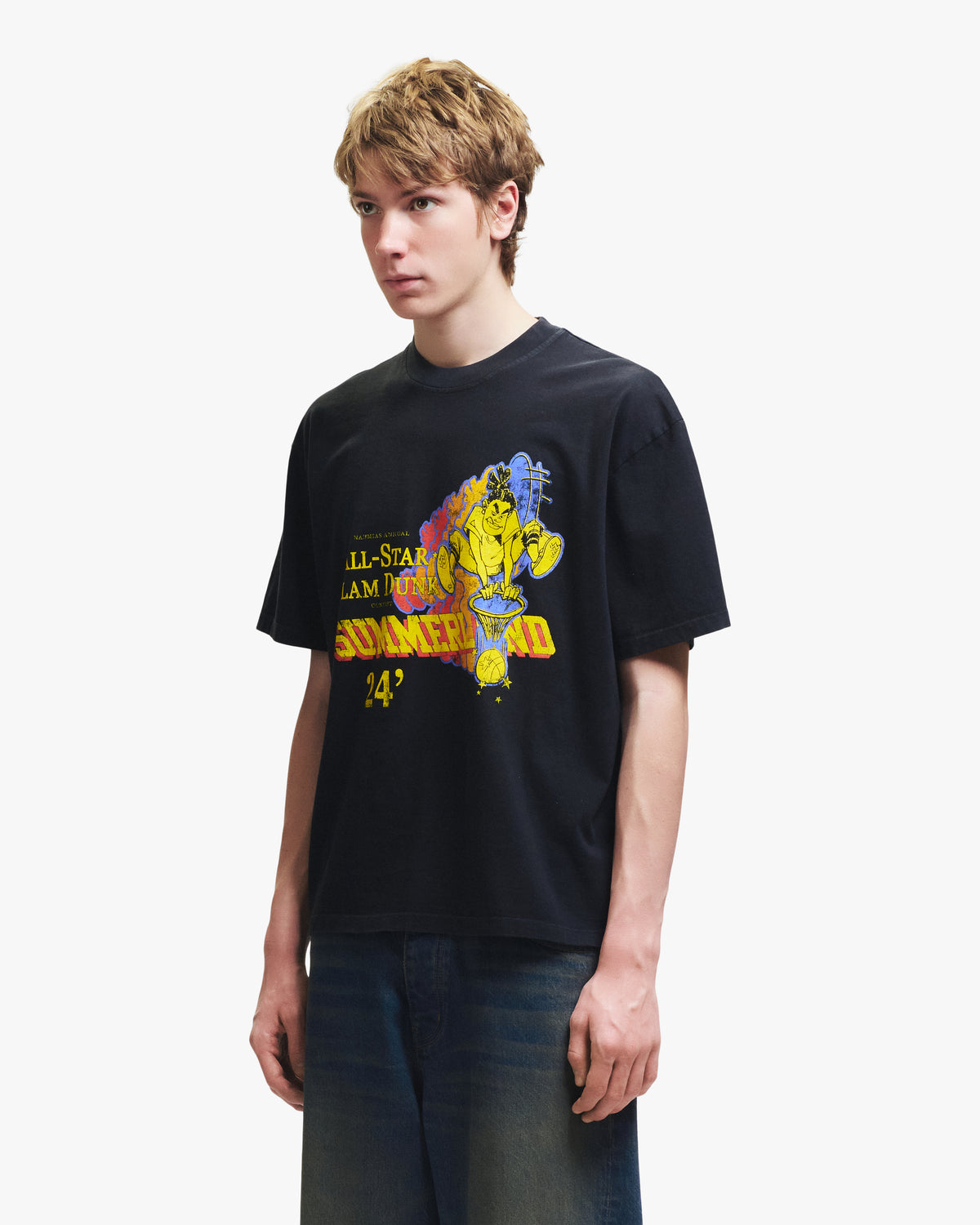 HOOPS CARTOON BOXY TEE