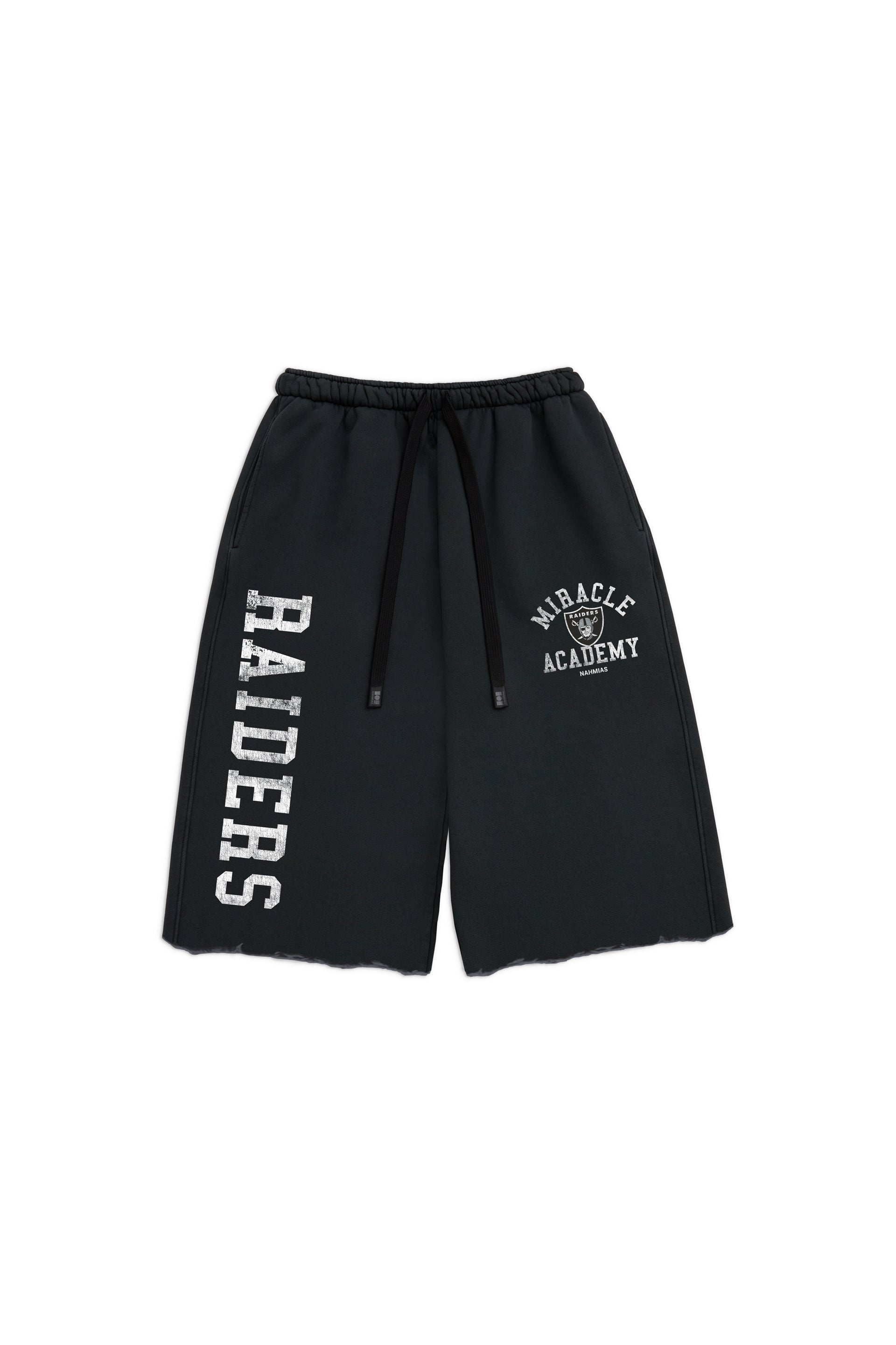 【中古】ナミアス NAHMIAS  Miracle Academy ショートパンツ ショーツ シルク M ブラック 黒 メンズ Raiders-Sweatshorts-Front.jpg?