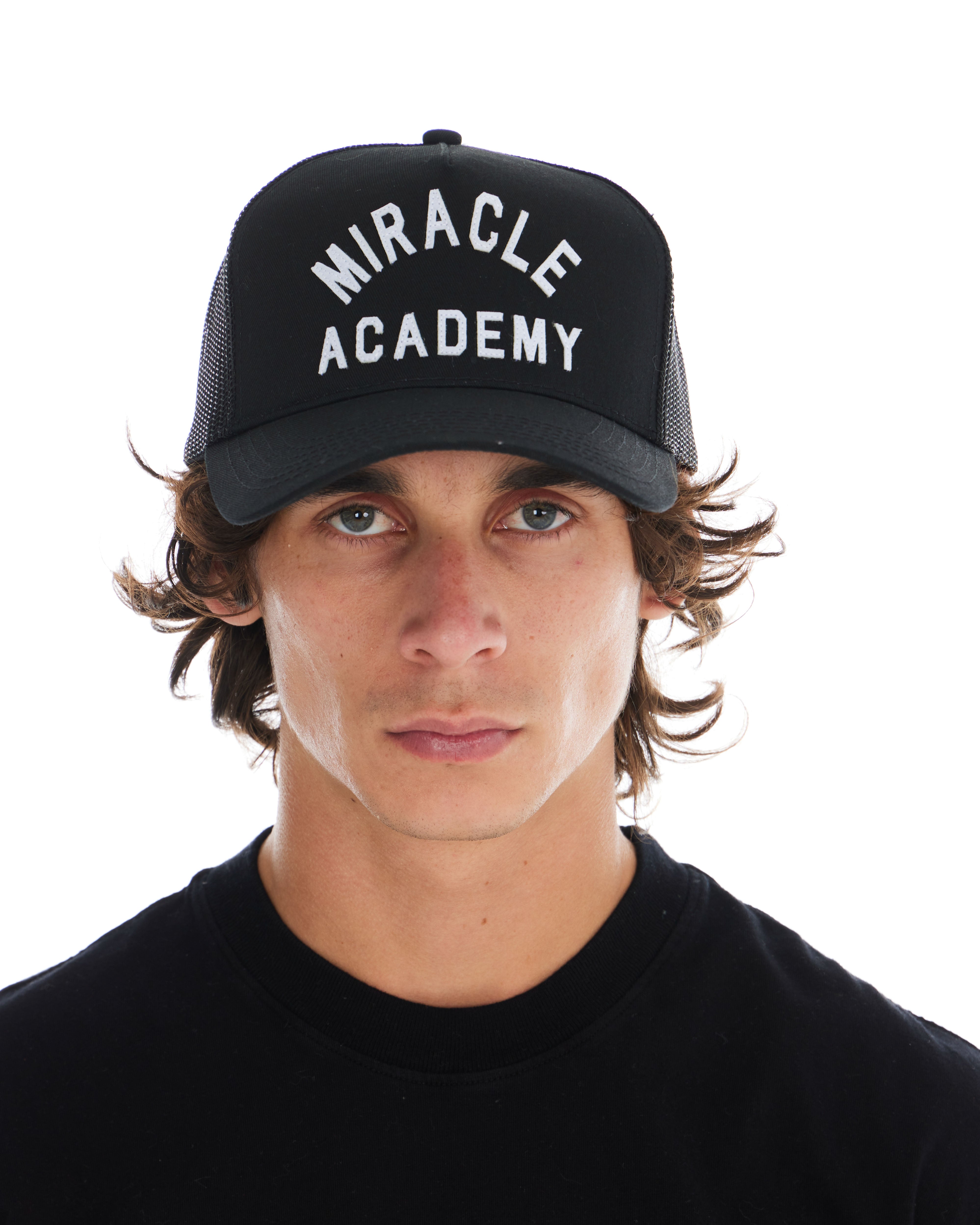 Miracle Academy Trucker Hat in Black – NAHMIAS