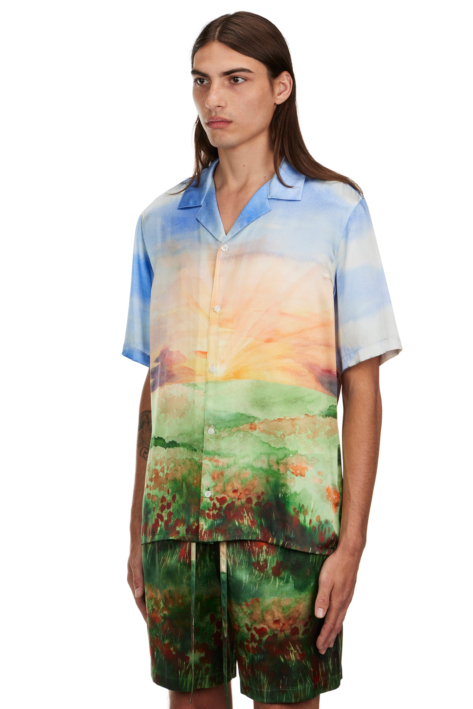 Summerland Sunset S/S Silk Shirt