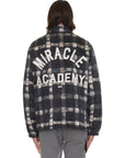 Watercolor Plaid Silk Miracle Academy Coach Jacket