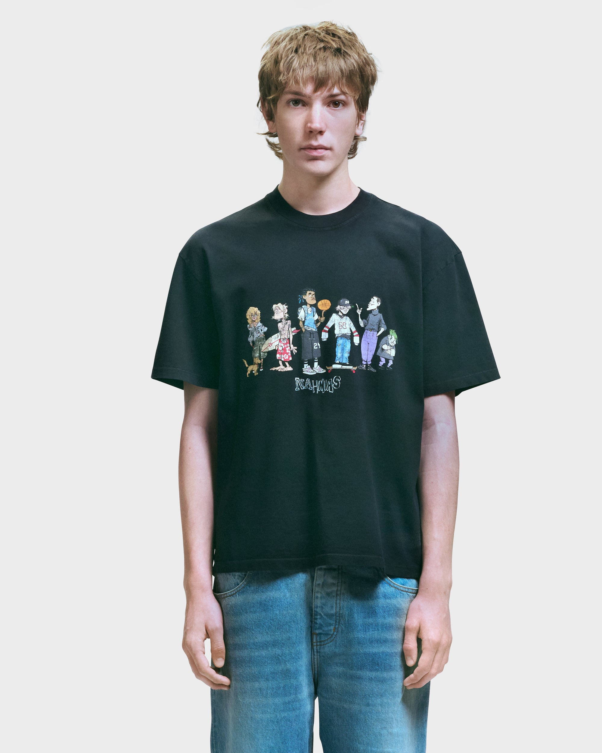 CARTOON WARNING BOXY TEE