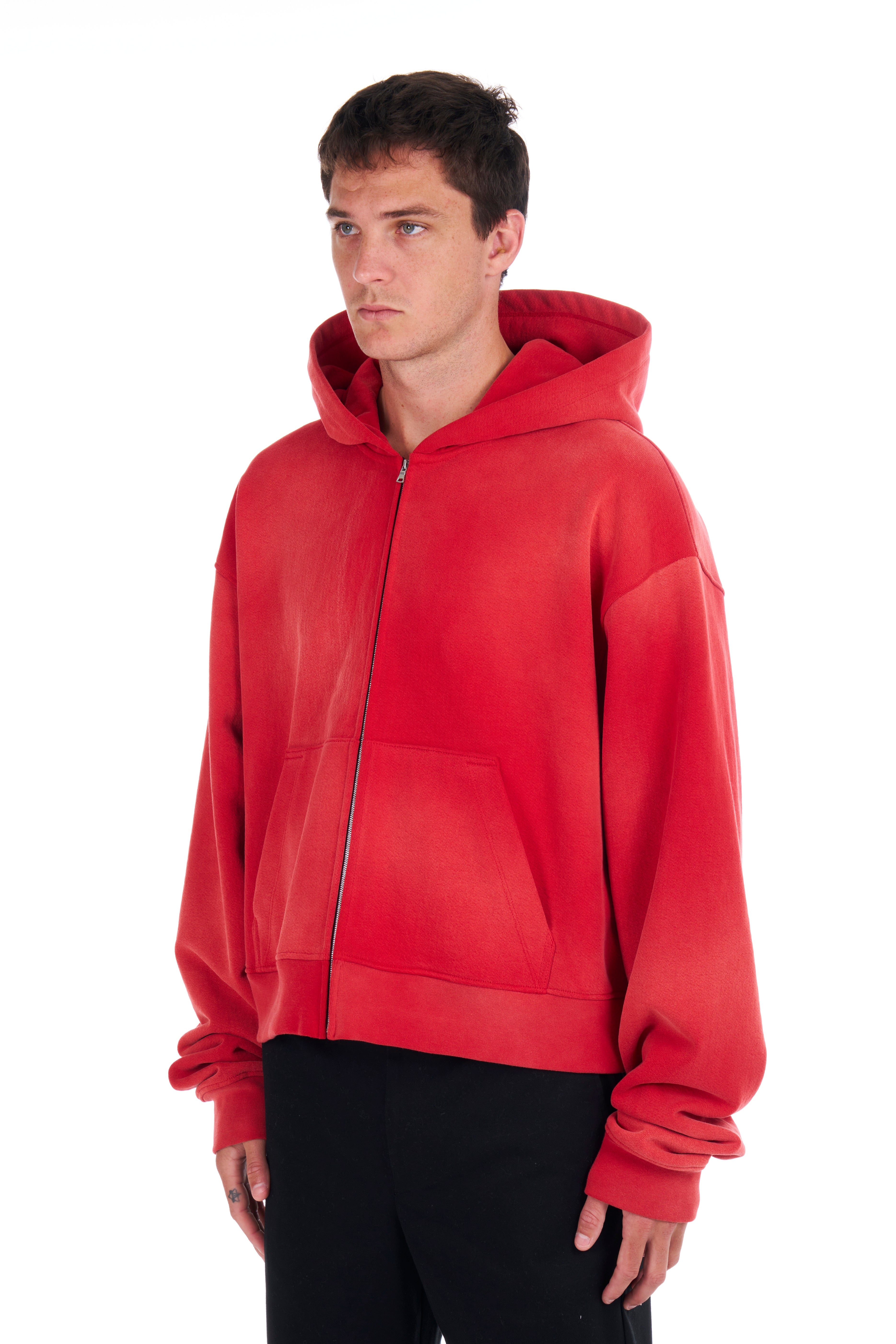 Sunfade Boxy Zip-Up Hoodie – NAHMIAS