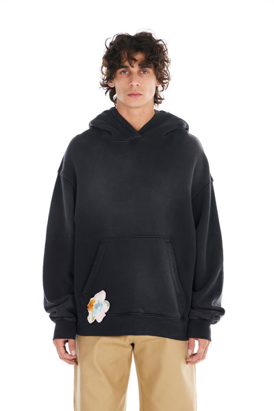 Forma Flower Patches Hoodie フォルマ　パーカー　黒 Y2-H1B22-021_1_3a907ac4-92a6-