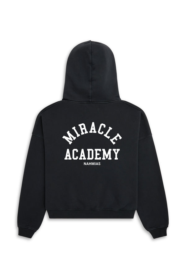 Miracle Academy Hoodie in Black Sunfade
