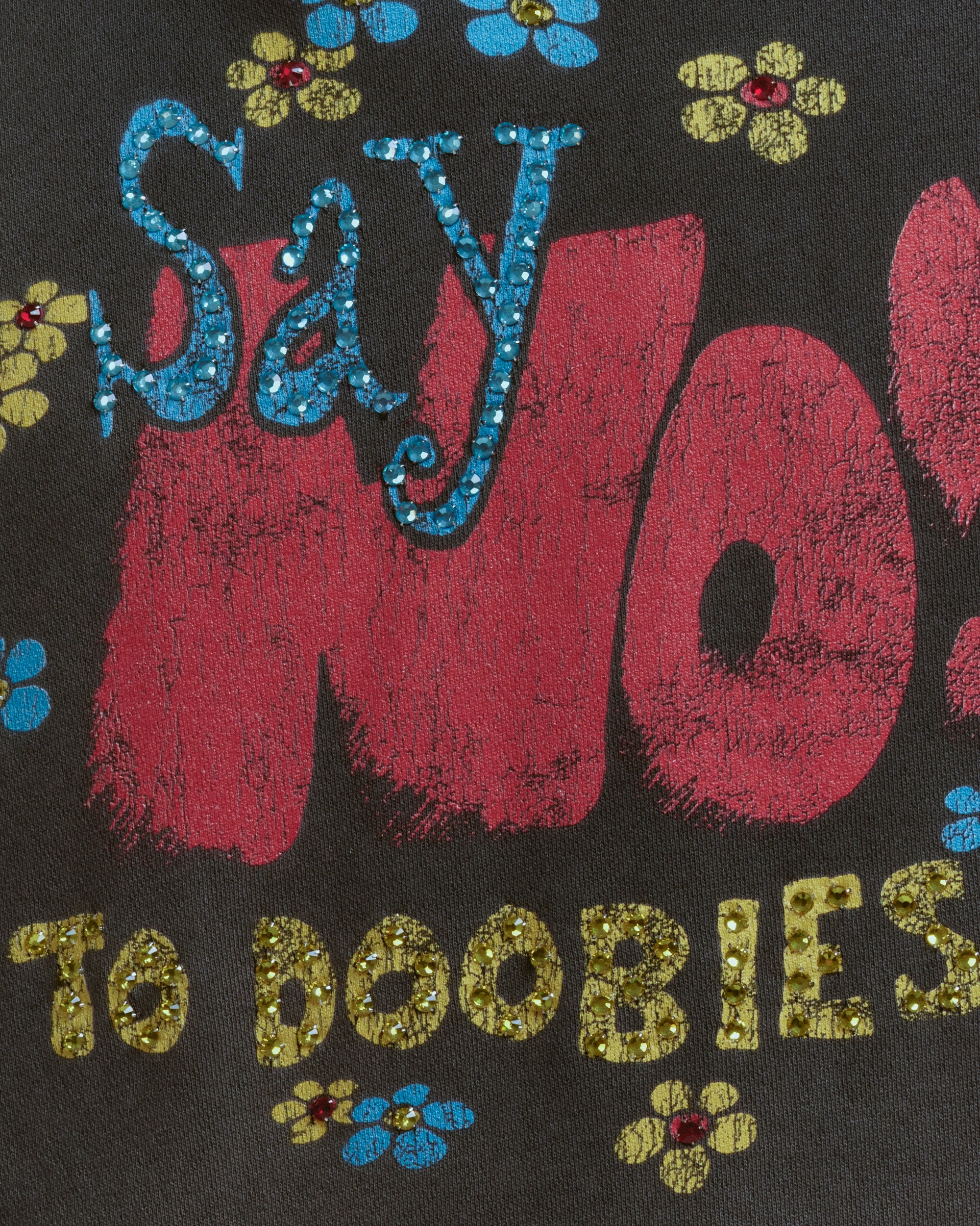 SAY NO CRYSTAL HOODIE