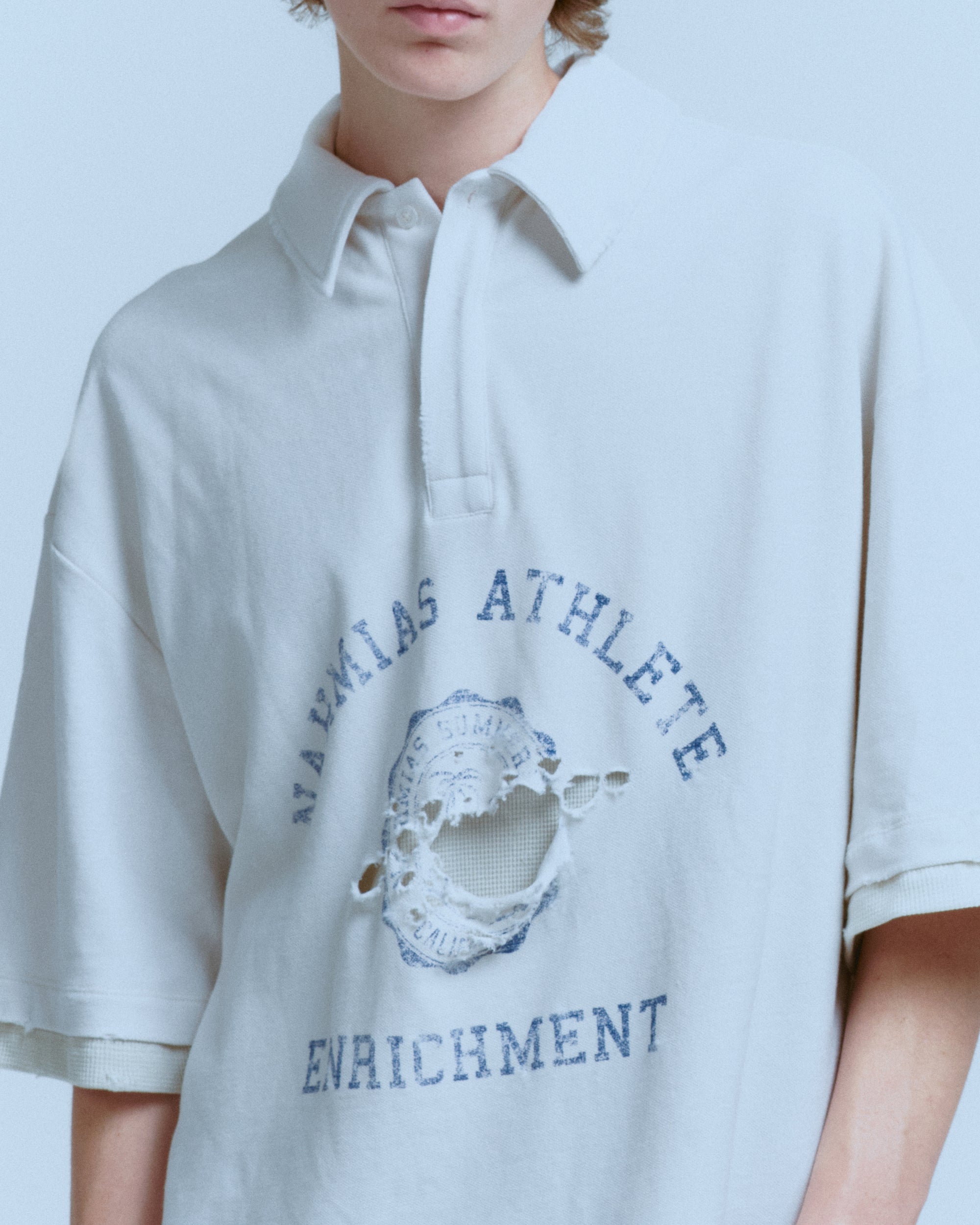 DESTROYED SHORT SLEEVE POLO