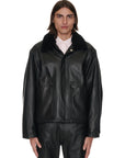 Leather Carpenter Jacket With Shearling